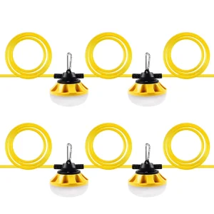 50 Foot 50W 5500lm IP65 Waterproof Industrial LED String Lights ETL Listed Construction Work Light
