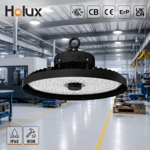 5000K 60 90 110 Degree Optics 7 Year Warranty 200 Lm/W 5050 LED PC Lens IP65 IK08 Industrial UFO LED High Bay Light