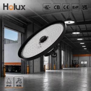 5000K 80W 100W 120W 200 lm Per W LED PC Lens IP65 IK08 7 Year Warranty Industrial Factory UFO LED High Bay Light