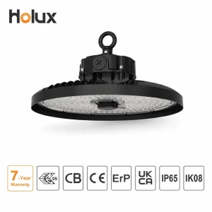 5000K Industrial 200 lm Per W Liteon 5050 LED PC Lens 50W 60W 80W IP65 IK08 7 Year Warranty Warehouse UFO LED High Bay Light
