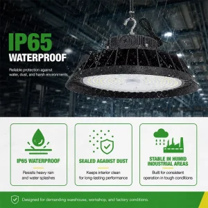 500W 3CCT 3 Power Selectable UFO HighBay Light IP65 Warehouse LED UFO High Bay Light Aluminum Lamp Body ETL DLC Certified