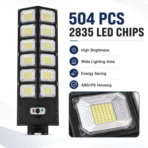 504PCS 2835 LED ABS+PS Human Body Sensor Solar Lamp for Yard Pathway Entrance Solar Street Light