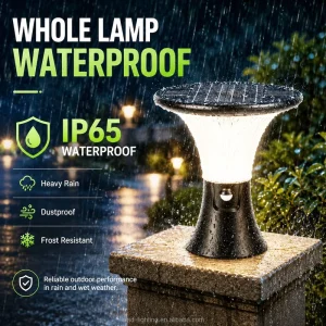50H Long Lasting Solar Light Garden with 3 CCT IP65 Waterproof for Pathway Yard Bollard Pillar Outdoor