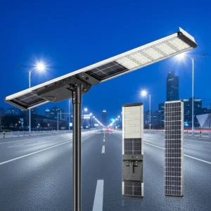 50W 100W IP66 Monocrystalline Solar LED Street Light LiFePO4 Battery Motion Sensor Outdoor Waterproof Lighting for Area Pathway