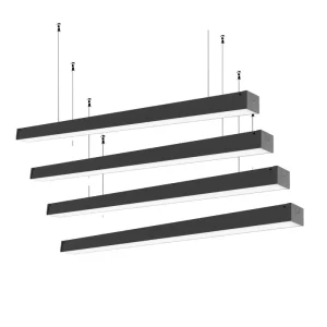 50W Aluminum LED Linear Light Modern High Bay Lighting System Black/White Options 5 Year Warranty for Office Use