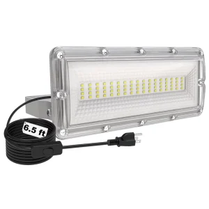 50W LED Floodlight IP67 Waterproof Outdoor Lighting for Garden, Yard, Patio, Terrace, Warehouse, Courtyard, and Industrial Use