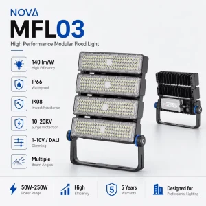 50W LED Module Flood Light 100W 150W 200W 250W Adjustable Bracket Modular Lighting Solution