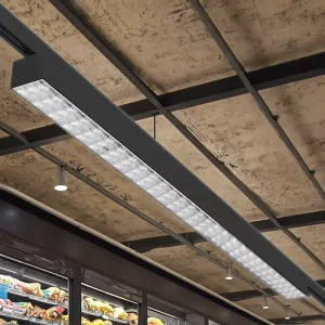50W Modern Aluminum Anti Glare LED Track Light for Supermarket Mall Shop 5500Lm Linear Lighting