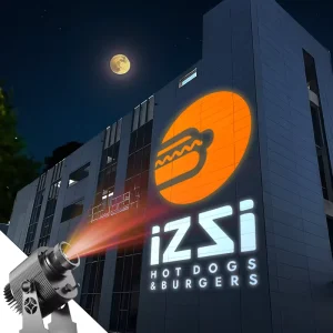 50W Static LED Logo GOBO Advertising Customized Image Projection Lamp for Business Stores Restaurants