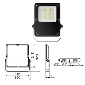 50w Popular IP66 Narrow Angle Angle Adjustment Smd 5050 High Performance Accurate Stable LED Flood Lights for Exhibition