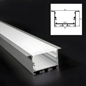 50x35mm Office LED Light Aluminum Profiles with Diffuser Pendant Linear Light Extruded Channel Supermarket Mall