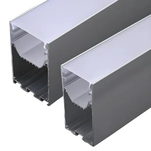 50x75mm Office LED Light Aluminum Profiles with Diffuser Pendant Linear Light Extruded Channel Supermarket Mall
