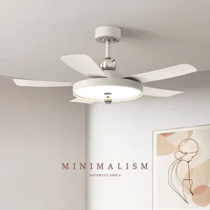 52 Inch Decorative High Chandelier Led Ceiling Fan Lamp with Lights Remote BT Speaker Modern