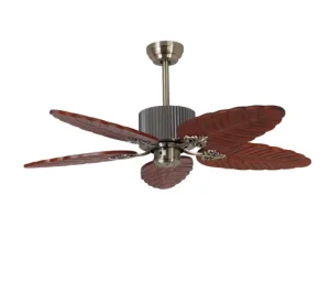 52 inch Luxury Creative Design Solid Wood Blade Ceiling Fan Without Light with Remote Control