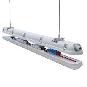 54W Microwave Sensor Emergency Tri proof Light Hanging IP65 IK10 CRI 80 LED Industrial Warehouse Lighting 5 Year Warranty