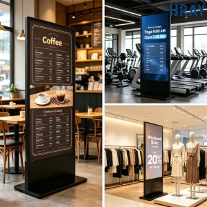 55 Inch Ultra HD Indoor Digital Billboard ELED Light Bar Design for Indoor Hotel Retail Marketing Display