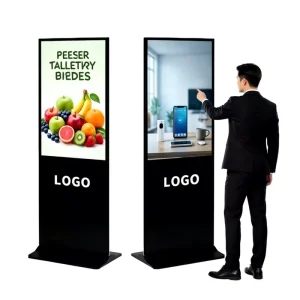 55 inch OEM P4 Vertical Infrared Touch Advertising Machine Floor standing Self service Inquiry All in One Commercial HD Display