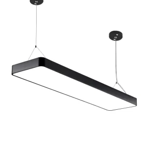 55W LED Linear Panel Light IP54 Vapor Tight Aluminium Parking Garage Louvre Batten Pendant Fixture CE Certified 150LM/W 10000H