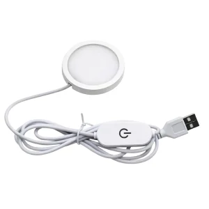 5V USB RGB LED Round Lights 3D DIY Model Lamp Kit Mini Spot Lamp Remote Control Display Shelf Lighting