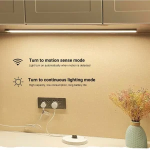 5V USB Rechargeable Magnetic Wall LED Light Bar Motion Sensor Night Lamp Wardrobe Cabinet Lights Aluminum Light