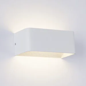 5W 10W 15W LED Indoor Wall Lamp Modern Bedroom Bedside Light Hotel Room Decorative Wall Mounted Lighting White Shade Aluminum