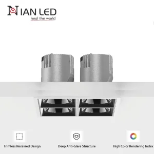 5W*4 12W*4 Hotel Anti Eblouissant Led Cob Downlight Architecture Spot Light Australian Plug Downlights