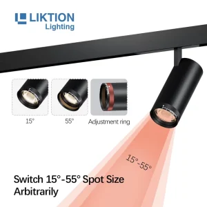 5W 8W 12W 18W 25W 30W 15 50 Degree Zoomable LED Magnetic Track Light Spotlight for Museum Showroom Art Gallery