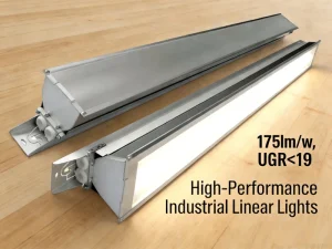 5ft 100W Industrial Linear Lighting UGR<19 175lm/W DALI Touch Dim Corridor Function 90° Beam for Factory Warehouse Lighting