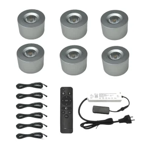 6*3W Anti Glare LED Fixture Spotlight Recessed Aluminum Round 41mm Surface Waterproof Ceiling Downlight for Outdoor
