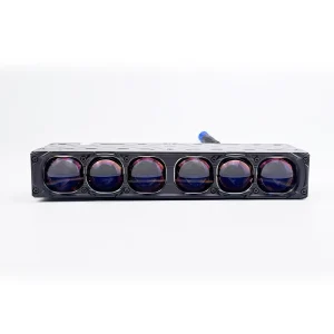 6 Eye LED 12V 95W 6700 Lm 6000K Waterproof Offroad Work Light S6 Model Universal Automotive Grille OE