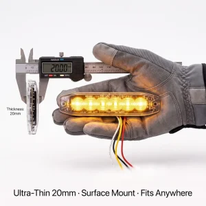 6 LED Amber Strobe Warning Light Mount Grill Light for SUVs Trucks & Trailers IP67 Waterproof Emergency Flashing Light