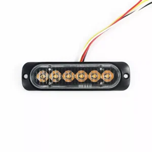 6 LEDs 12V Firetruck Emergency Lights Dual Color Emergency Vehicle Side Warning Light Emergency Surface Mount Grill Lights