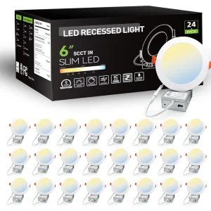 6-inch 24 Pack RGB 120V 13W WiFi Smart LED Recessed Downlight DIY for Residential and Commercial Indoor Ceiling Light