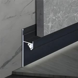 60*12mm Customized Surface Mounted Led Skirting Line Aluminum Profile Modern Flooring Baseboard Lighting Profile