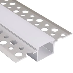 60*13mm Recessed Mounted Plasterboard Drywall LED Profile Channel with Opal Mikly Diffuser End Caps Aluminum Profiles