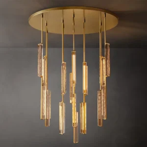 60″ Wide Large Banquet Hall Hotel K9 Crystal Chandelier Big Foyer Staircase Italian Design High end Brass Crystal LED Chandelier