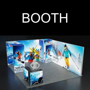 600*600cm Rectangle Portable Exhibition Booth SEG Fabric Light Box Backwall Display Modular Trade Show Stand Durable Simple
