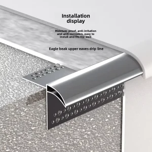 6000 Series Aluminum Alloy LED Profile Light 2700K Warm White Dimmable Exterior Wall Invisible Waterproof Upper Lower Eaves