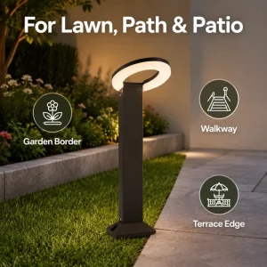 600MM 3000K Outdoor IP65 Lawn Lamp Landscape Pillar Post 18W 12W Garden LED Bollard Light