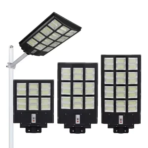 600W 1000W All in One Solar Street Light with Monocrystalline Panel IP65 Waterproof ABS LED Lamp for Road Parking Lot Lighting