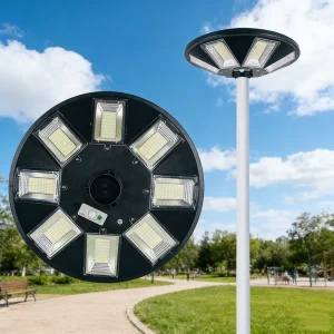 600W 800W 1000W Outdoor Round All in One Solar Street Lamp High Brightness Integrated IP65 Waterproof Solar Road Light