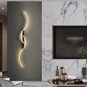 60CM 80CM 100CM Simple Line Design Indoor Wall Lamp Bedroom Living Room Decoration Aluminum LED Wall Sconce