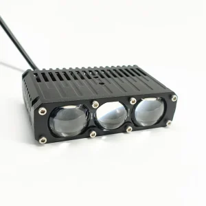 60W 3 Eye Car Grille Light High Low Beam Integrated LED Headlight Hidden Bumper Spotlight