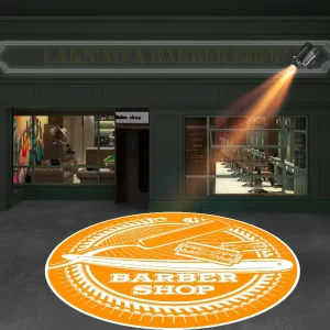 60W Advertising Logo Projection Light Outdoor Dynamic Rotating Pattern Text Light Door Head Ground Store Logo Light