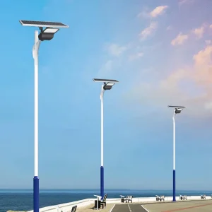 60W All-in-One Solar LED Street Light for Parking Lot Aluminum Housing Waterproof Design