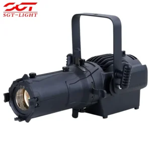 60W LED Ellipsoidal Profile Spotlight DMX512 3200K 5600K 19-30 Zoom Beam Compact Stage Spot Fixture for Studio Video Production