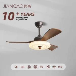 60W Walnut Hanging Fan Light Matte Black Ceiling Lamp 3 5 Blades Available for Villa Cabin Renovation Project Bulk Order