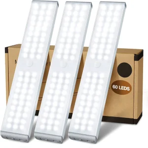 60led USB Rechargeable Magnetic Wall Motion Sensor Night Lamp Closet Warodrobe Light Under Led Cabinet Lights