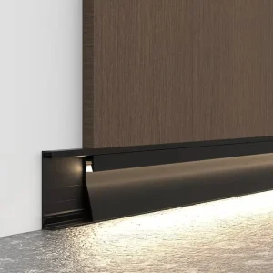 60x16mm Factory Direct Supply Led Skirting Board Aluminum Profile Customized Flooring Baseboard Lighting Profile