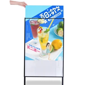 60x90cm Slim Advertising Light Box With Metal A Frame